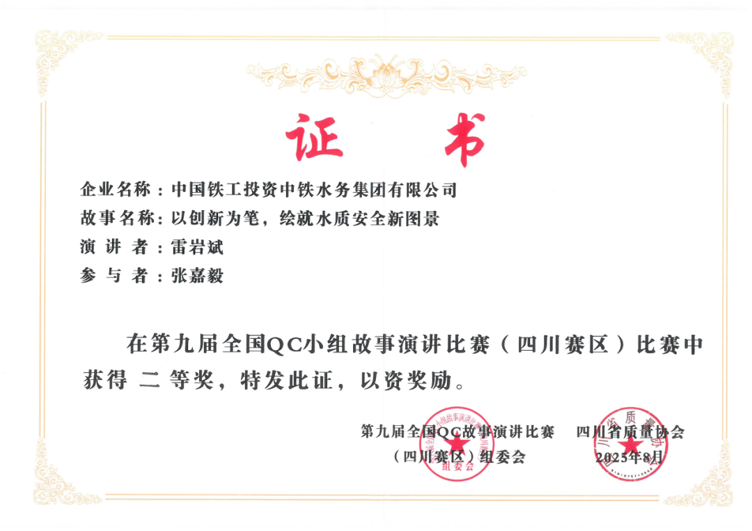 喜訊！銀川中鐵水務(wù)職工屢獲殊榮 捷報(bào)頻傳創(chuàng)佳績(jī)